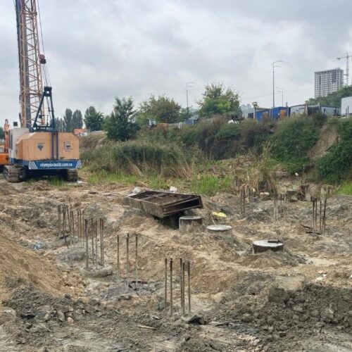 Бурение испытательных кустов Ф-620мм, L 20-23м, Киев, ЖК «Svitlo Park»